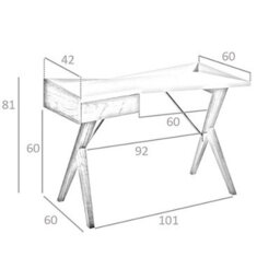 Angel Cerda Stylish Walnut Desk With Grey Mdf Top For Modern Offices - thumbnail 7