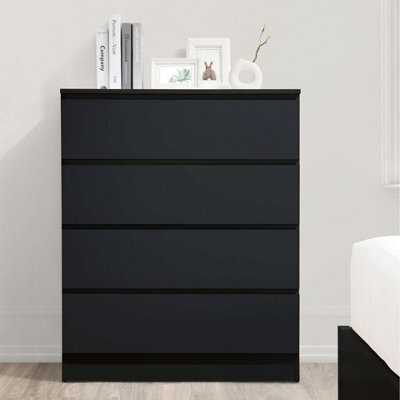 Birlea Oslo 4 Drawer Chest Black - image 1