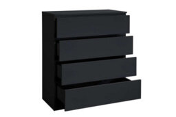 Birlea Oslo 4 Drawer Chest Black - thumbnail 3
