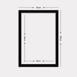 Ak Frames 100X70Cm Black Picture Mounts To Fit 90X60Cm Aperture Size - Mount Board Only (No Frame Included) - thumbnail 3