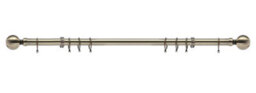Lister Cartwright 28mm Antique Brass Fixed Metal Curtain Pole Set With Ball Finial(240 Cm) - thumbnail 3