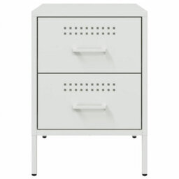 Berkfield Bedside Cabinets 2 Pcs White 36X39X50.5 Cm Steel - thumbnail 6