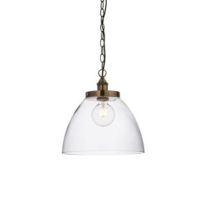 Luminosa Lighting Luminosa Hansen Grand Dome Ceiling Pendant Antique Brass - image 1