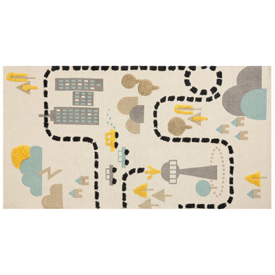 Beliani Kids Rug Sazak Multicolour 80 X 150 Cm Cotton - image 1
