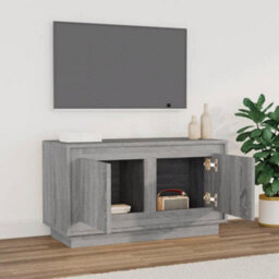 Berkfield Durable Tv Cabinet Grey Sonoma 80X35X45 Cm Engineered Wood - thumbnail 3