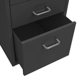 Walplus Mobile File Cabinet Anthracite 28X41X69 Cm Metal - thumbnail 6