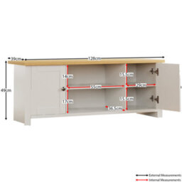 Lassic Vida Designs Arlington White 2 Door Tv Unit Stand - thumbnail 2