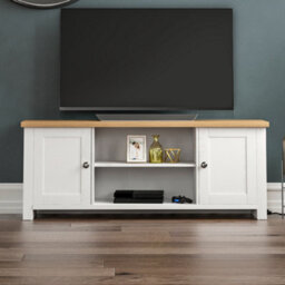 Lassic Vida Designs Arlington White 2 Door Tv Unit Stand - thumbnail 3