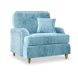 Arthur Lagoon Armchair For Living Room - Fully Assembled By Roseland Furniture - thumbnail 1