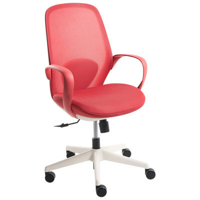 Beliani Modern Office Chair Foama Red - image 1