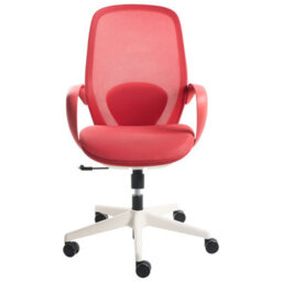 Beliani Modern Office Chair Foama Red - thumbnail 5