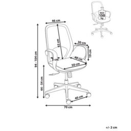 Beliani Modern Office Chair Foama Red - thumbnail 3
