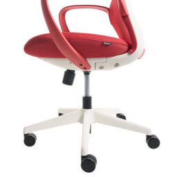 Beliani Modern Office Chair Foama Red - thumbnail 7