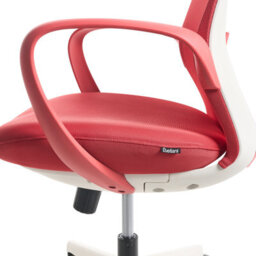 Beliani Modern Office Chair Foama Red - thumbnail 8