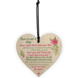 Red Ocean Nan Memorial Gifts Grave Plaque Tribute Sign Wooden Heart Mum Nan Birthday Gifts For Her - thumbnail 5
