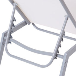 Beliani Sun Lounger Noli Reclining Metal White - thumbnail 5