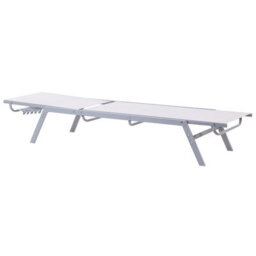 Beliani Sun Lounger Noli Reclining Metal White - thumbnail 4