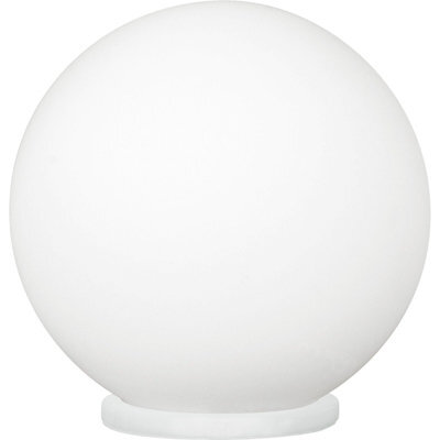 Elegant White Table Lamp With Opal Glass Shade And E27 Bulb Socket - image 1