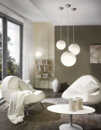 Elegant White Table Lamp With Opal Glass Shade And E27 Bulb Socket - thumbnail 3