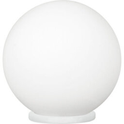 Elegant White Table Lamp With Opal Glass Shade And E27 Bulb Socket