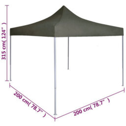 Berkfield Professional Folding Party Tent 2X2 M Steel Anthracite - thumbnail 9