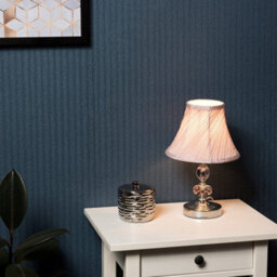 Valuelights Jaigier Modern Polished Chrome Touch Table Lamp With Pink Pleated Shade - thumbnail 4