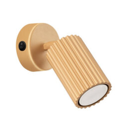 Luminosa Lighting Luminosa Karbon Minimalist Single Wall Spotlight Gold With Switch - thumbnail 1