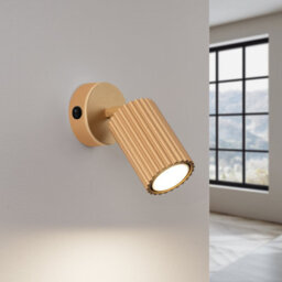 Luminosa Lighting Luminosa Karbon Minimalist Single Wall Spotlight Gold With Switch - thumbnail 3