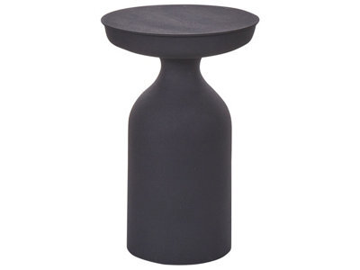 Beliani Aria Side Table Black Iron 33 X 33 X 50 Cm Round Top Modern Living Room End Table - image 1