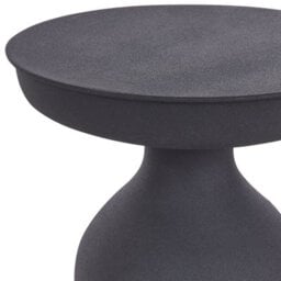 Beliani Aria Side Table Black Iron 33 X 33 X 50 Cm Round Top Modern Living Room End Table - thumbnail 4