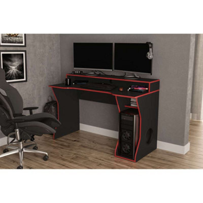 Birlea Enzo Gaming Computer Desk Black & Red - image 1