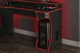Birlea Enzo Gaming Computer Desk Black & Red - thumbnail 2