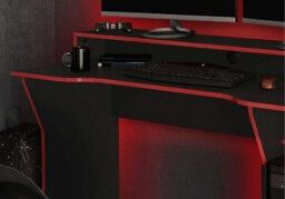 Birlea Enzo Gaming Computer Desk Black & Red - thumbnail 3