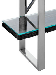Orsina Black Four Tier Shelf Unit, Matte Black Open Frame Bookcase With 4 Shelves, Storage Book Rack - thumbnail 2