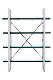 Orsina Black Four Tier Shelf Unit, Matte Black Open Frame Bookcase With 4 Shelves, Storage Book Rack - thumbnail 5