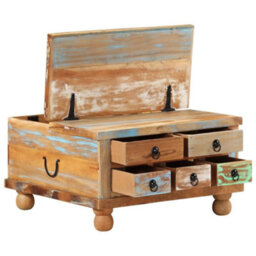 Berkfield Coffee Table Reclaimed Wood 70X70X38 Cm - thumbnail 4