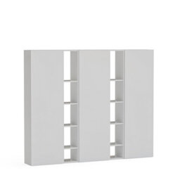 Decorotika Lourdes Moduler Modern Tv Unit Wall Mount Customizable Layout High Gloss White - thumbnail 4