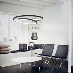 Ideal Lux Oz Led Decorative Swirl Integrated Pendant Light Gold, 3000K - thumbnail 2