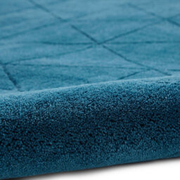 Teal Chequered , Geometric Luxurious , Modern , Plain , Wool Easy To Clean Rug For Bedroom, Living Room - 150Cm X 230Cm - thumbnail 7