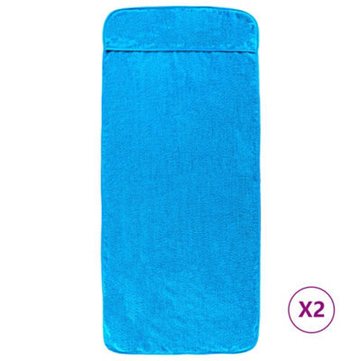 Berkfield Soft Beach Towels 2 Pcs Turquoise 60X135 Cm Fabric 400 Gsm