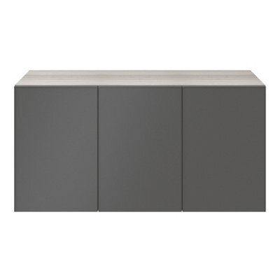 GoodHome Atomia Freestanding Matt Anthracite 1 Drawer Sideboard (H)750mm (W)1500mm (D)470mm - image 1