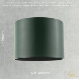 Happy Homewares Classic Forest Green Faux Leather Lamp Shade With Inner Cotton Lining - thumbnail 7