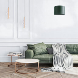 Happy Homewares Classic Forest Green Faux Leather Lamp Shade With Inner Cotton Lining - thumbnail 6