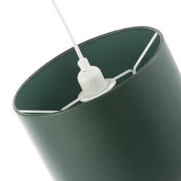 Happy Homewares Classic Forest Green Faux Leather Lamp Shade With Inner Cotton Lining - thumbnail 5