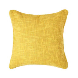Homescapes Nirvana Cotton Yellow Cushion Cover, 45 X 45 Cm