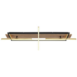 Luminosa Lighting Luminosa Beatrix 60X100Cm Integrated Led Semi Flush Ceiling Light Matt Black Rectangular Rotating Rods Led 3000K - thumbnail 3