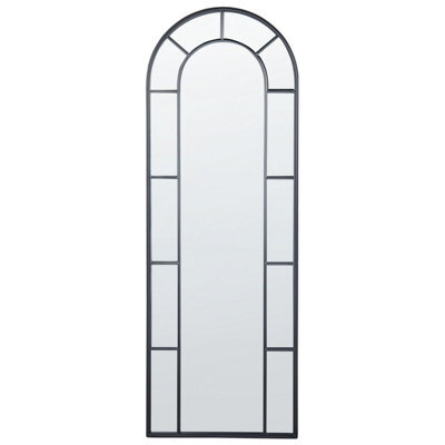 Beliani Wall Mirror Crosses 60 Cm 170 Cm Metal Black - image 1