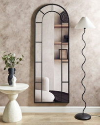 Beliani Wall Mirror Crosses 60 Cm 170 Cm Metal Black - thumbnail 2