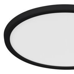 GoodHome Solidaster Matt Plastic Black Frosted Effect Led Ceiling Light - thumbnail 4