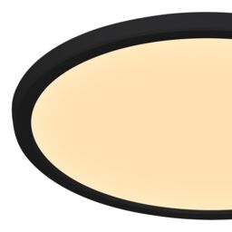 GoodHome Solidaster Matt Plastic Black Frosted Effect Led Ceiling Light - thumbnail 5